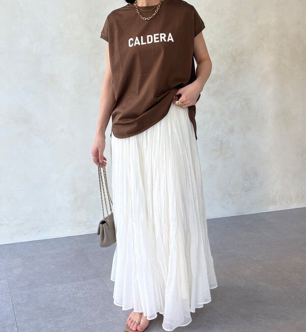  「【WEB限定】前後ロゴフレンチスリーブTEE」|Tシャツ・カットソー|