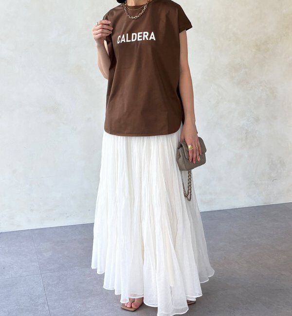  「【WEB限定】前後ロゴフレンチスリーブTEE」|Tシャツ・カットソー|