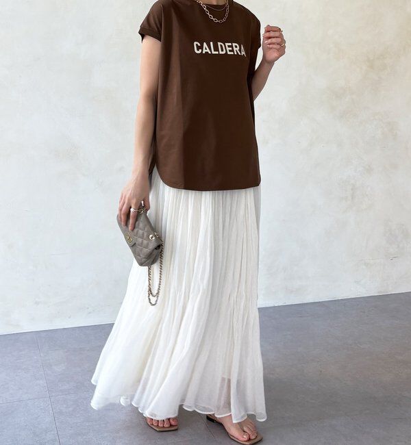  「【WEB限定】前後ロゴフレンチスリーブTEE」|Tシャツ・カットソー|