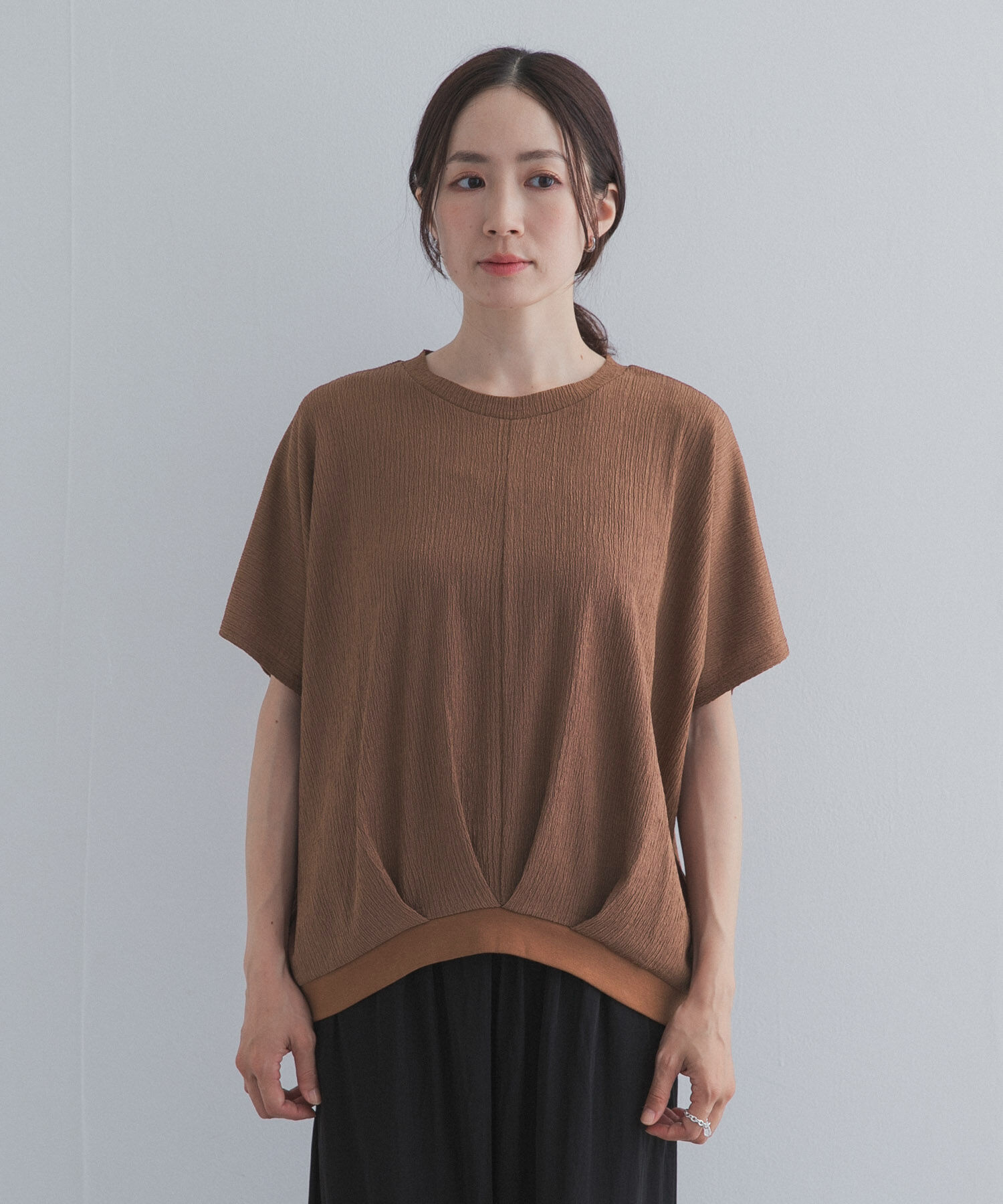 URBAN RESEARCH DOORS「フロントタック楊柳プルオーバー」|Tシャツ・カットソー|