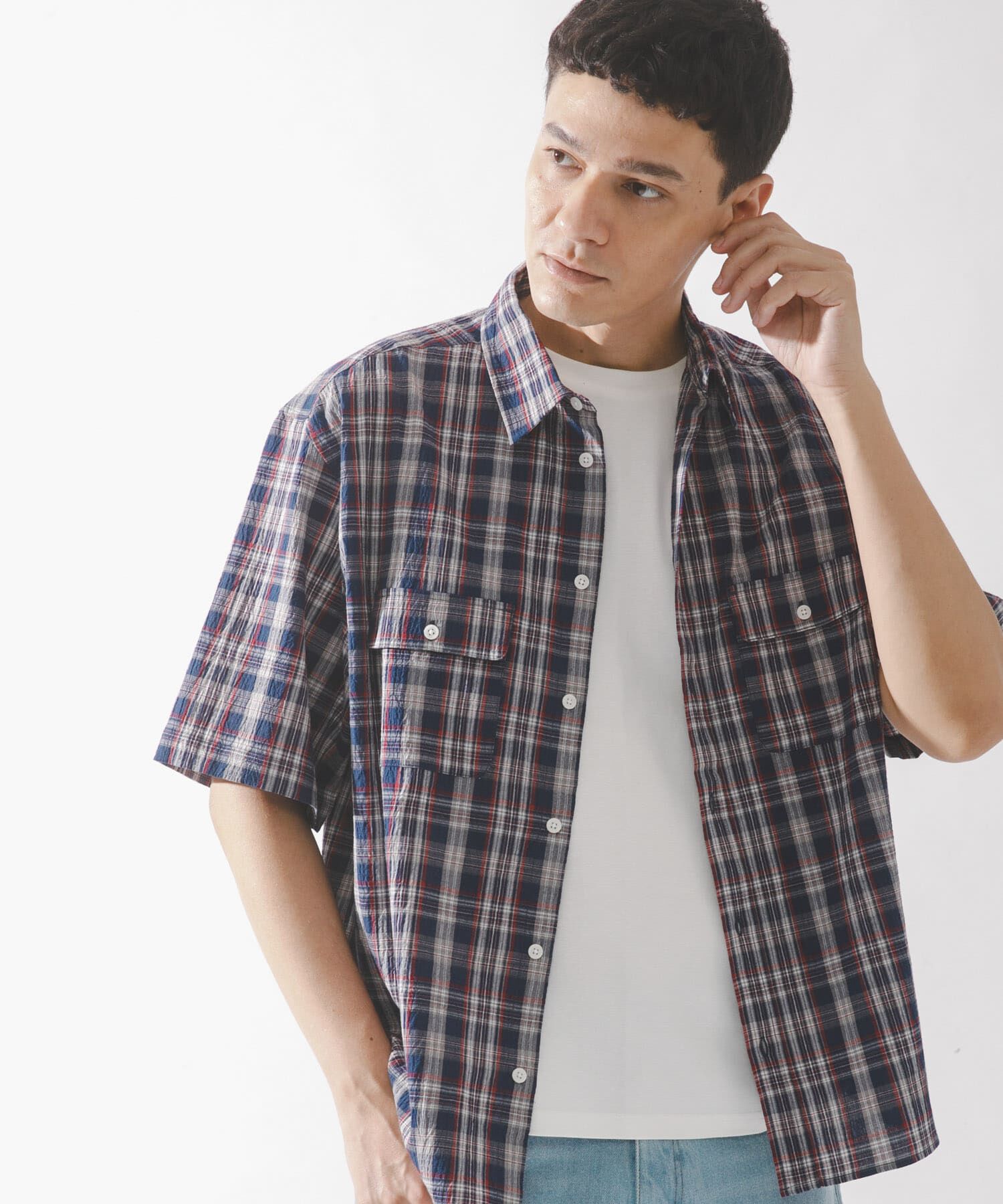 Sonny Label 「ワッシャーチェックショートスリーブシャツ」|シャツ・ブラウス|