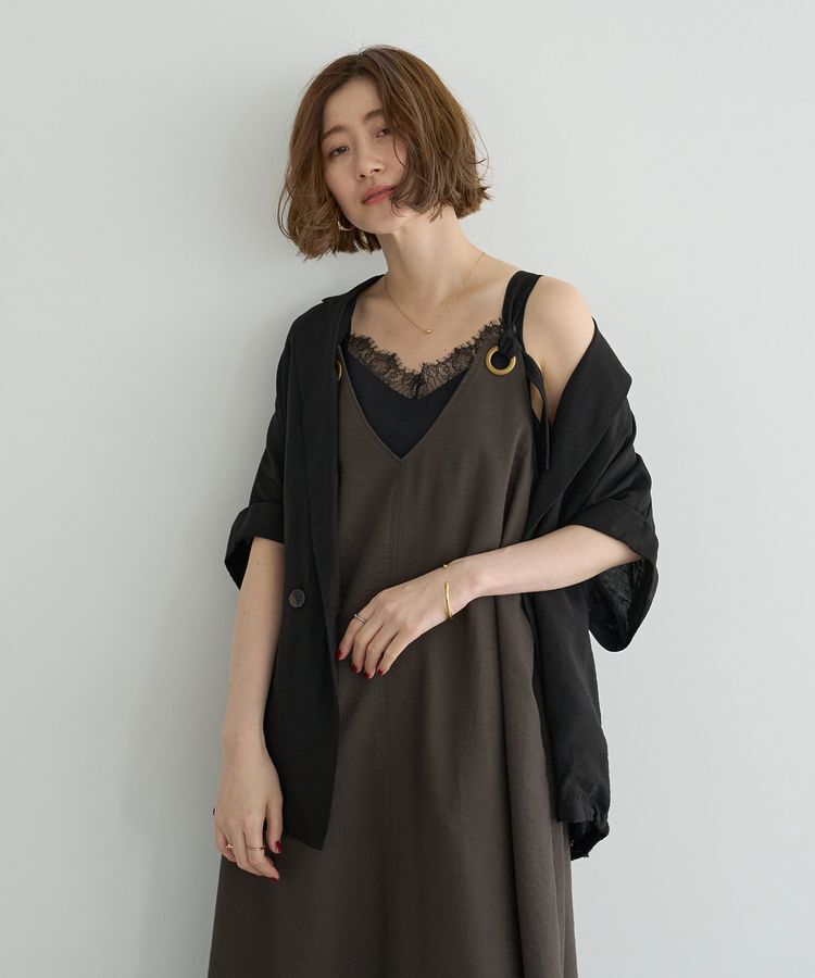 YECCA VECCA「ベルトストラップサロペット」|オールインワン|