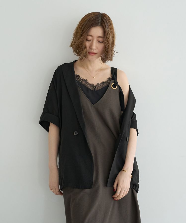 YECCA VECCA「ベルトストラップサロペット」|オールインワン|
