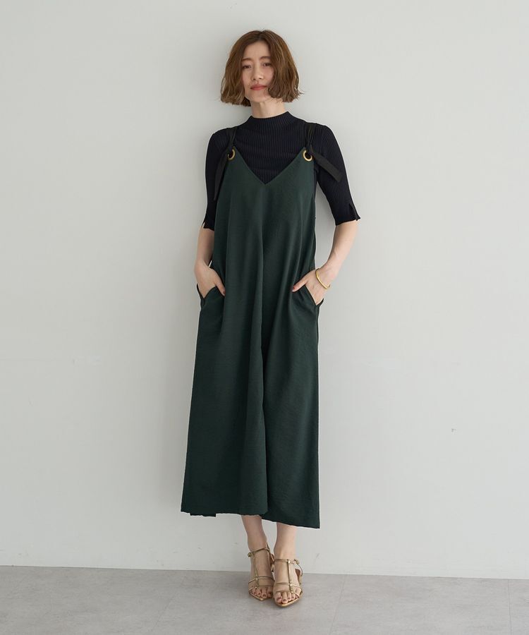 YECCA VECCA「ベルトストラップサロペット」|オールインワン|