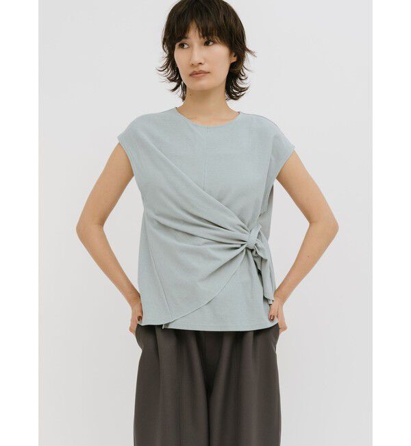 MIDIUMISOLID「MIDIUMISOLID for Ladies ドレープツイストノースリーブ」|Tシャツ・カットソー|