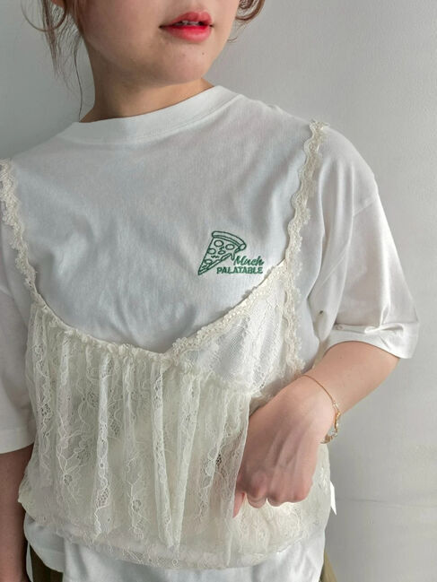 SM2「food刺繍Tシャツ」|Tシャツ・カットソー|オフホワイト