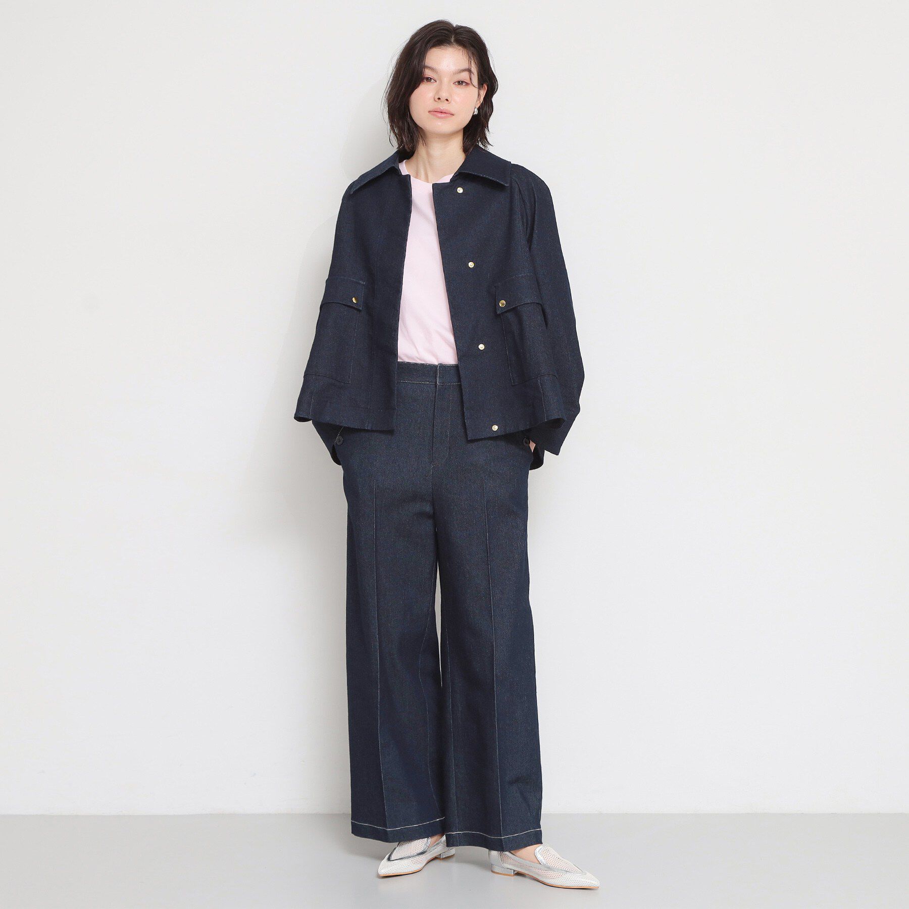 THE SHOP TK「大人かっこいい 軽やかデニム＆チノブルゾン」|ブルゾン・スタジャン|