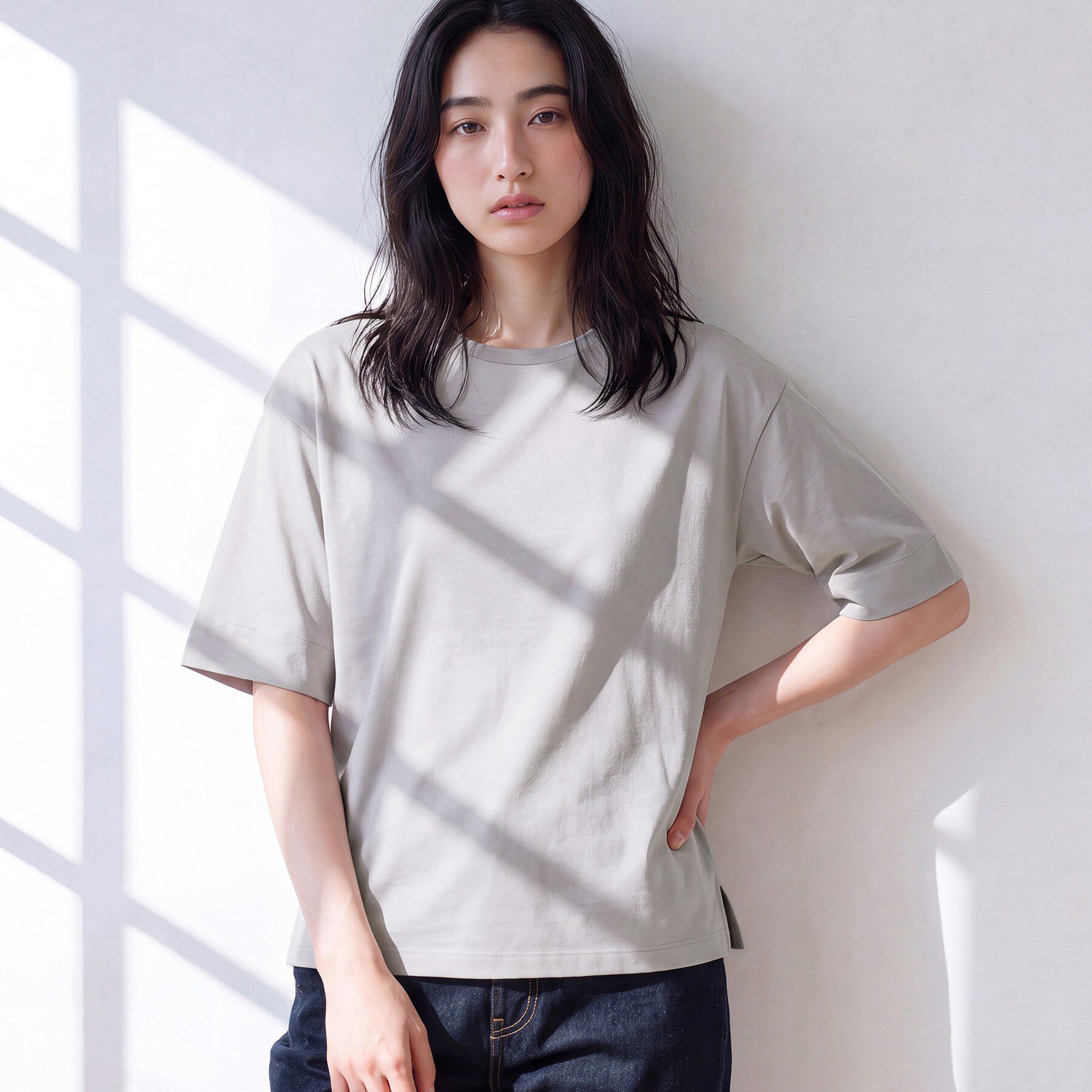 Dessin「アンチスウェットプレーティング配色スリーブプルオーバー」|Tシャツ・カットソー|