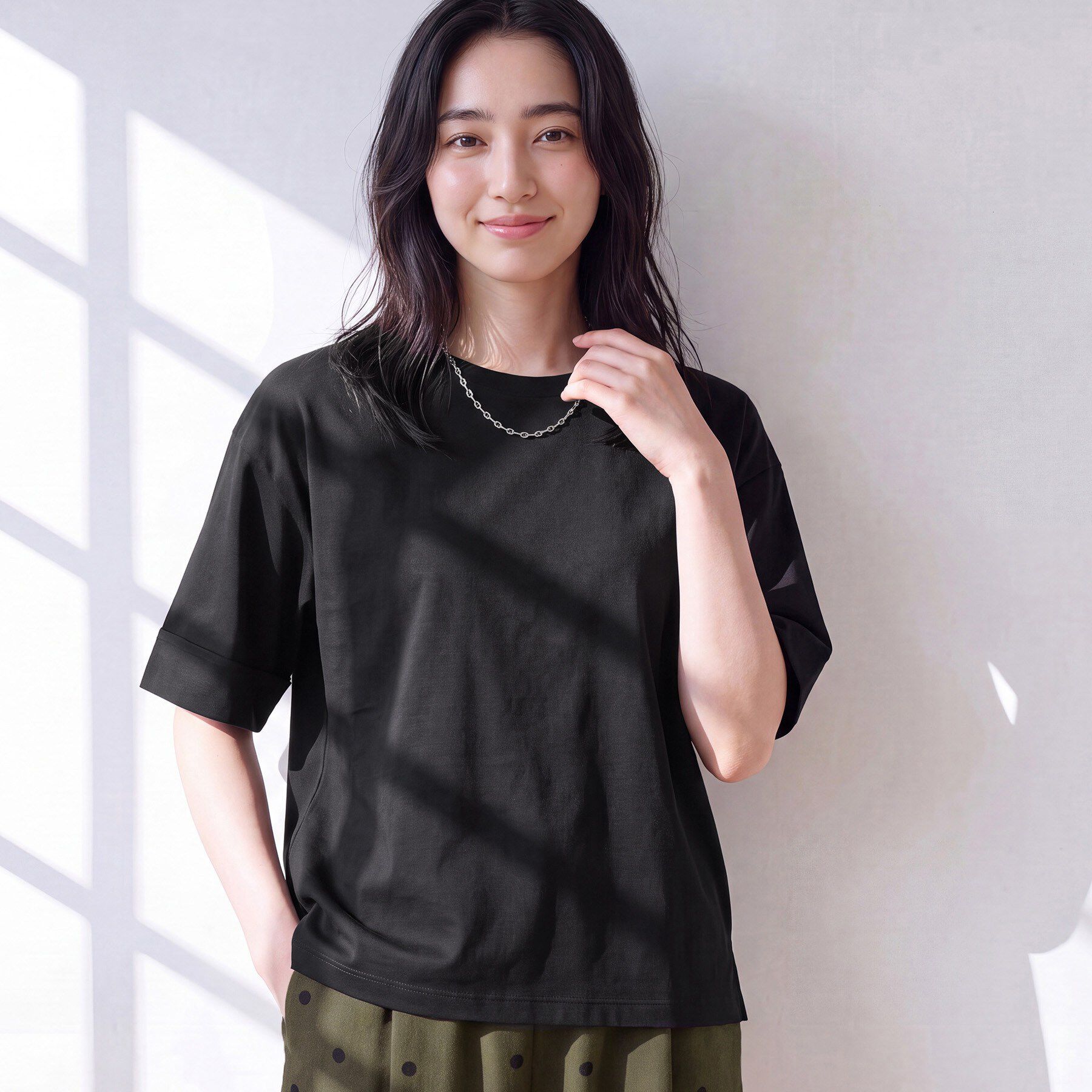 Dessin「アンチスウェットプレーティング配色スリーブプルオーバー」|Tシャツ・カットソー|
