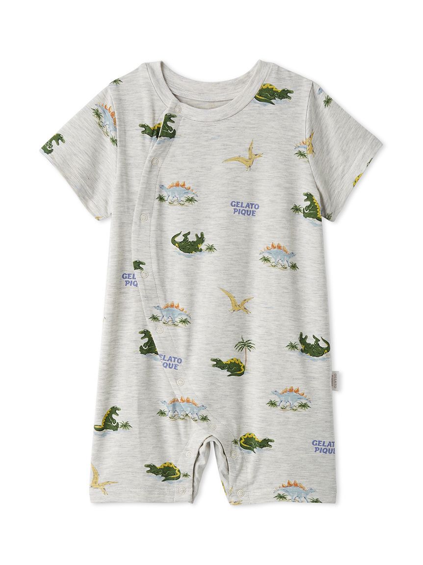 GELATO PIQUE KIDS & BABY「【BABY】【接触冷感】スリーピングダイナソー柄ロンパース」|ロンパース|
