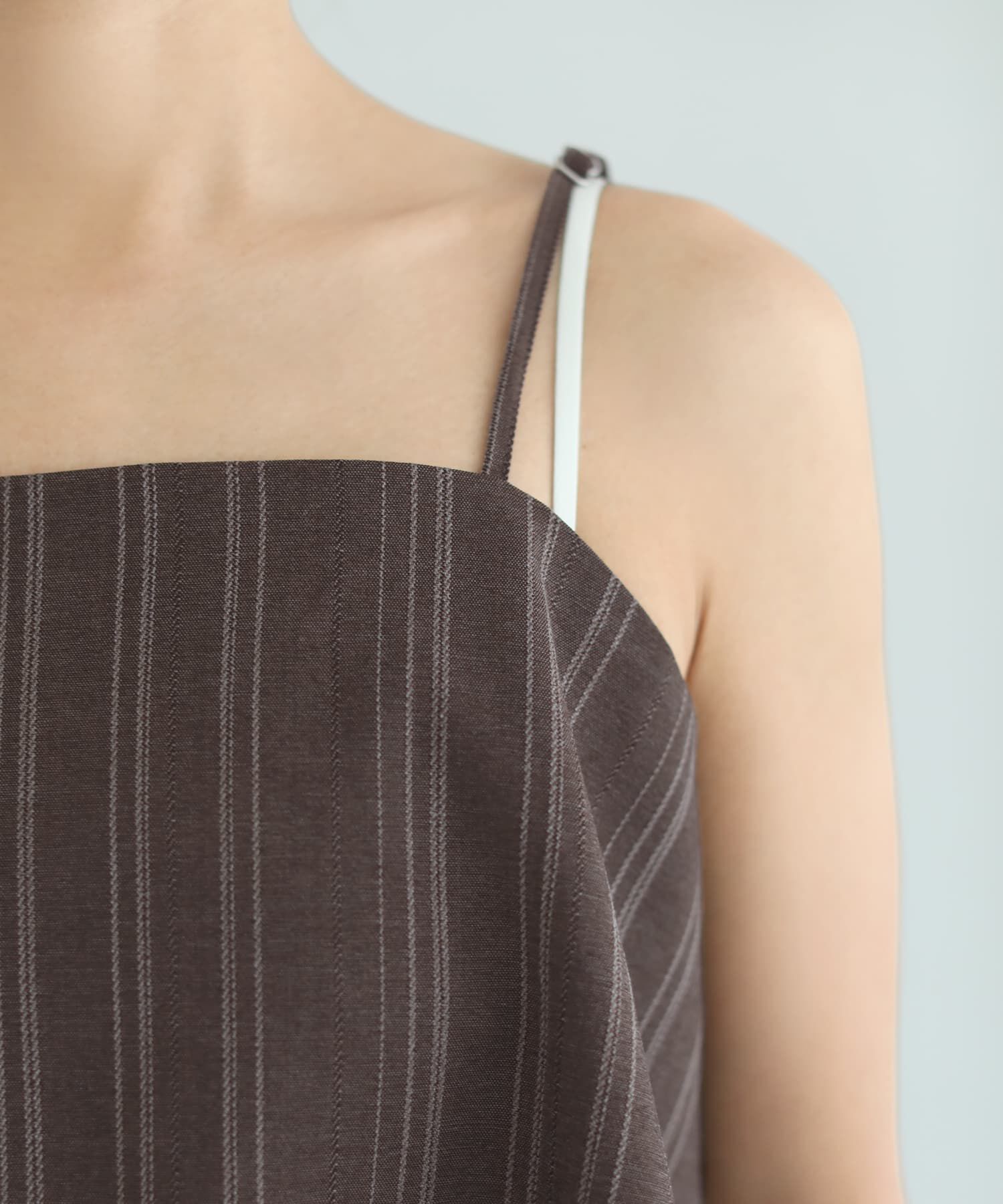 STYLE DELI「麻調ストライプ柄セットアップ」|キャミソール|