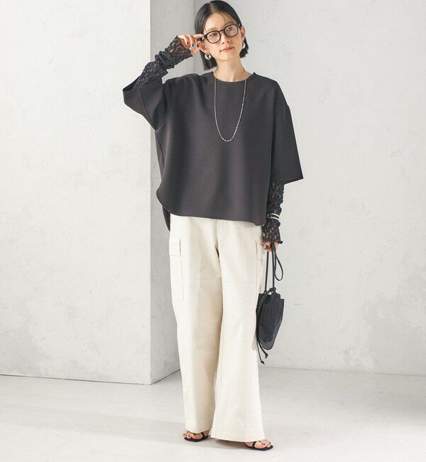 SHIPS for women「《予約》〈洗濯機可能〉アムンゼンダブル クロス プルオーバー」|Tシャツ・カットソー|