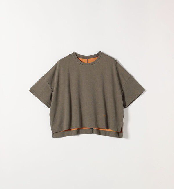 SHIPS any「《予約》SHIPS any:〈手洗い可能〉リバークロス ハーフ スリーブ ワイド TEE」|Tシャツ・カットソー|