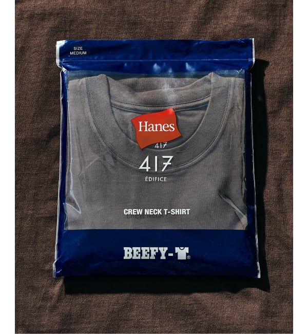 417 EDIFICE「【Hanes &times; 417 EDIFICE】別注 BEEFY CREW NECK T-SHIRT（MODERN FIT）」|Tシャツ・カットソー|