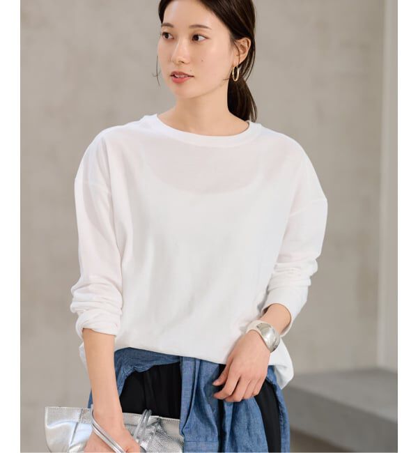 FRAMeWORK「ミニ裏毛ラウンドヘムプルオーバー」|Tシャツ・カットソー|