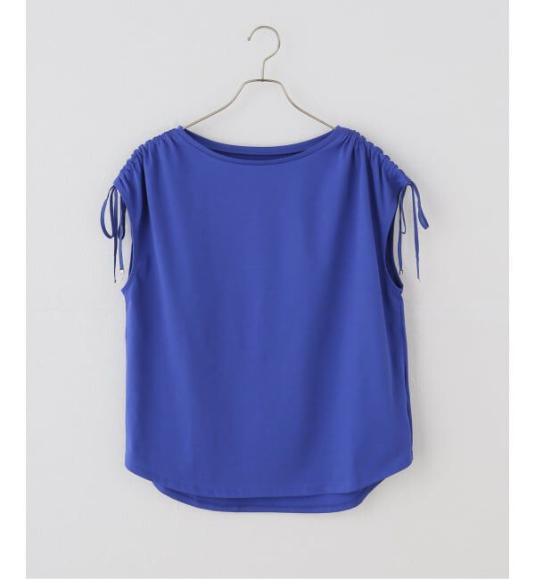 Spick and Span「≪UVカット / 接触冷感≫ UV/Cooltouch ショルダーギャザーT」|Tシャツ・カットソー|