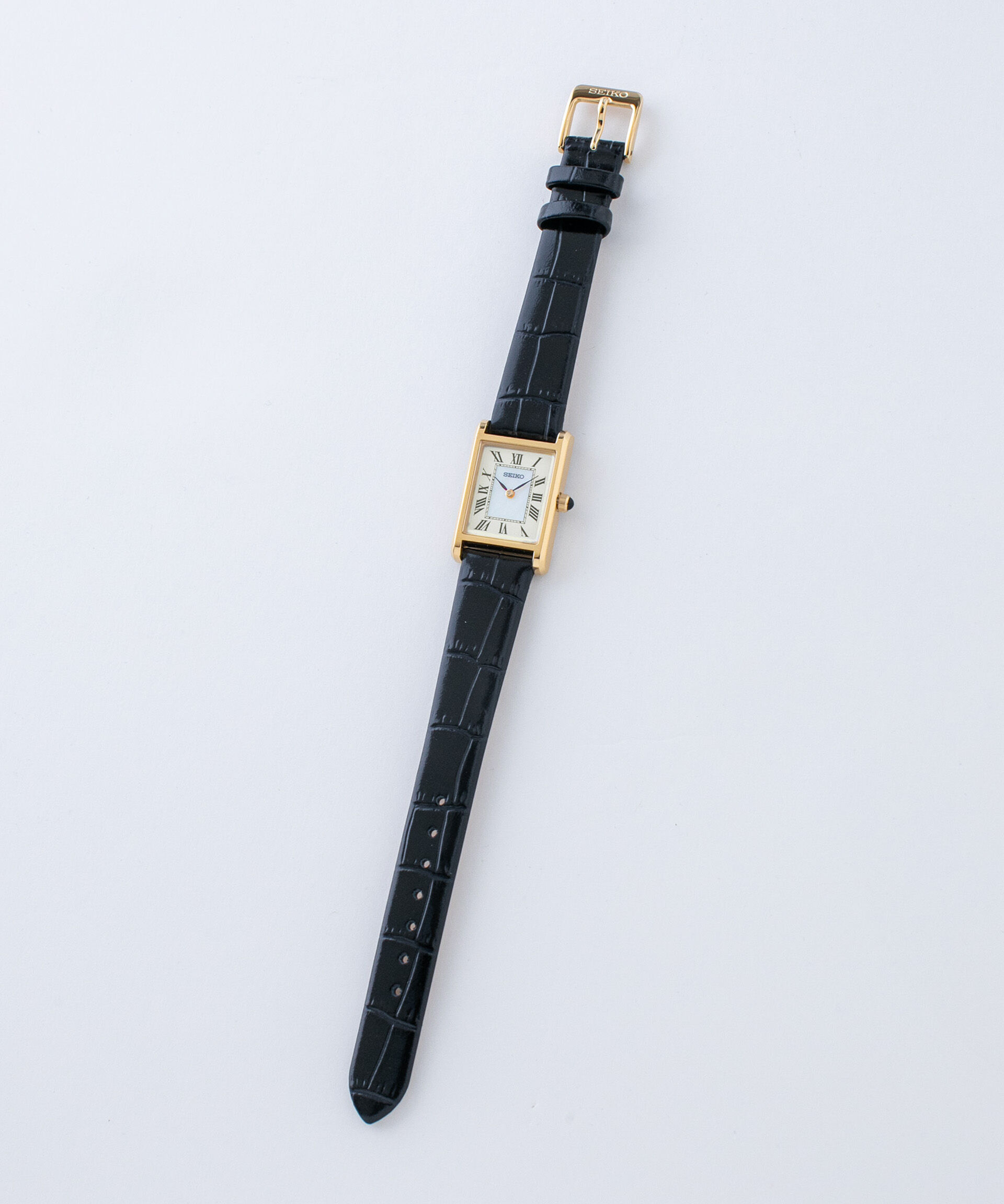 nano･universe「SEIKO/セイコー コラボレーション スクエア ゴールド&times;ブラック」|腕時計|パターン1