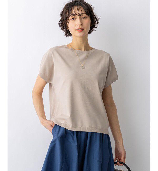23区「【新色追加/見上愛さん着用】レーヨンポリエステルストレッチ プルオーバー ニット」|ニット・セーター|ベージュ系