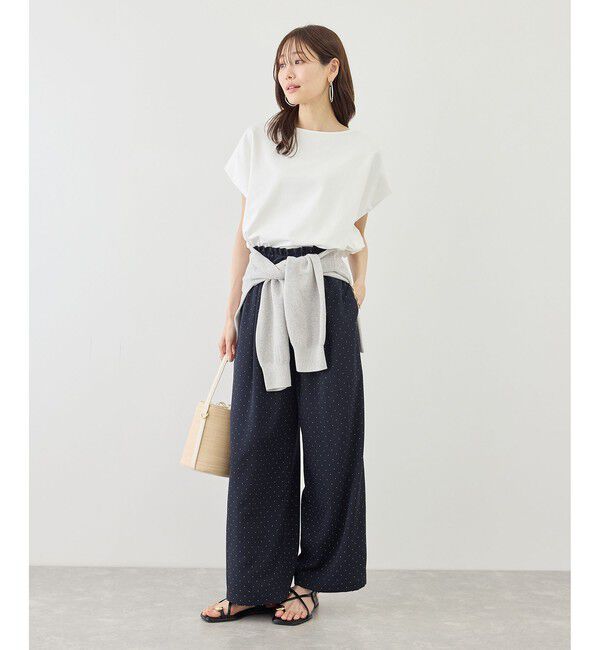 Rope&rsquo;Picnic「【ベストヒット】二の腕すっきり見えカットトップス/UV・接触冷感・吸水速乾」|Tシャツ・カットソー|