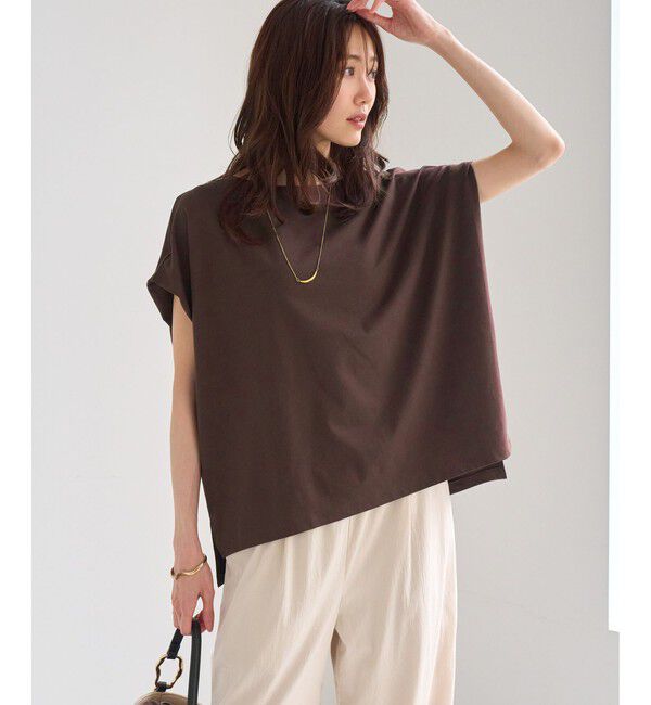 Rope&rsquo;Picnic「【ベストヒット】二の腕すっきり見えカットトップス/UV・接触冷感・吸水速乾」|Tシャツ・カットソー|