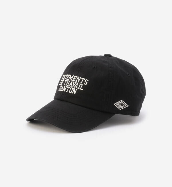 DANTON「DANTON | ダンプ 6Pロゴキャップ UNISEX」|キャップ・キャスケット|BLACK