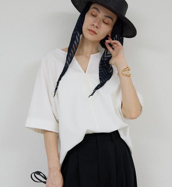  「【WEB限定】スキッパーブラウス」|シャツ・ブラウス|