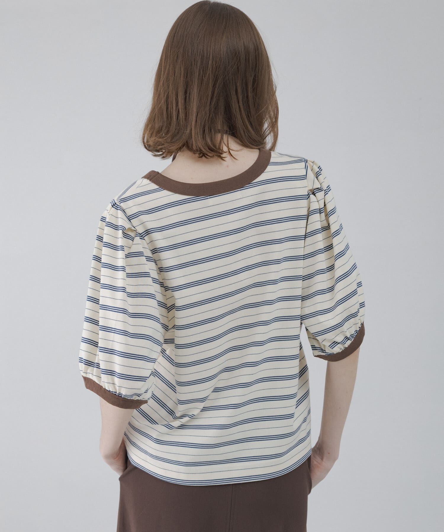 Sonny Label 「マルチボーダーパフスリプルオーバー」|Tシャツ・カットソー|