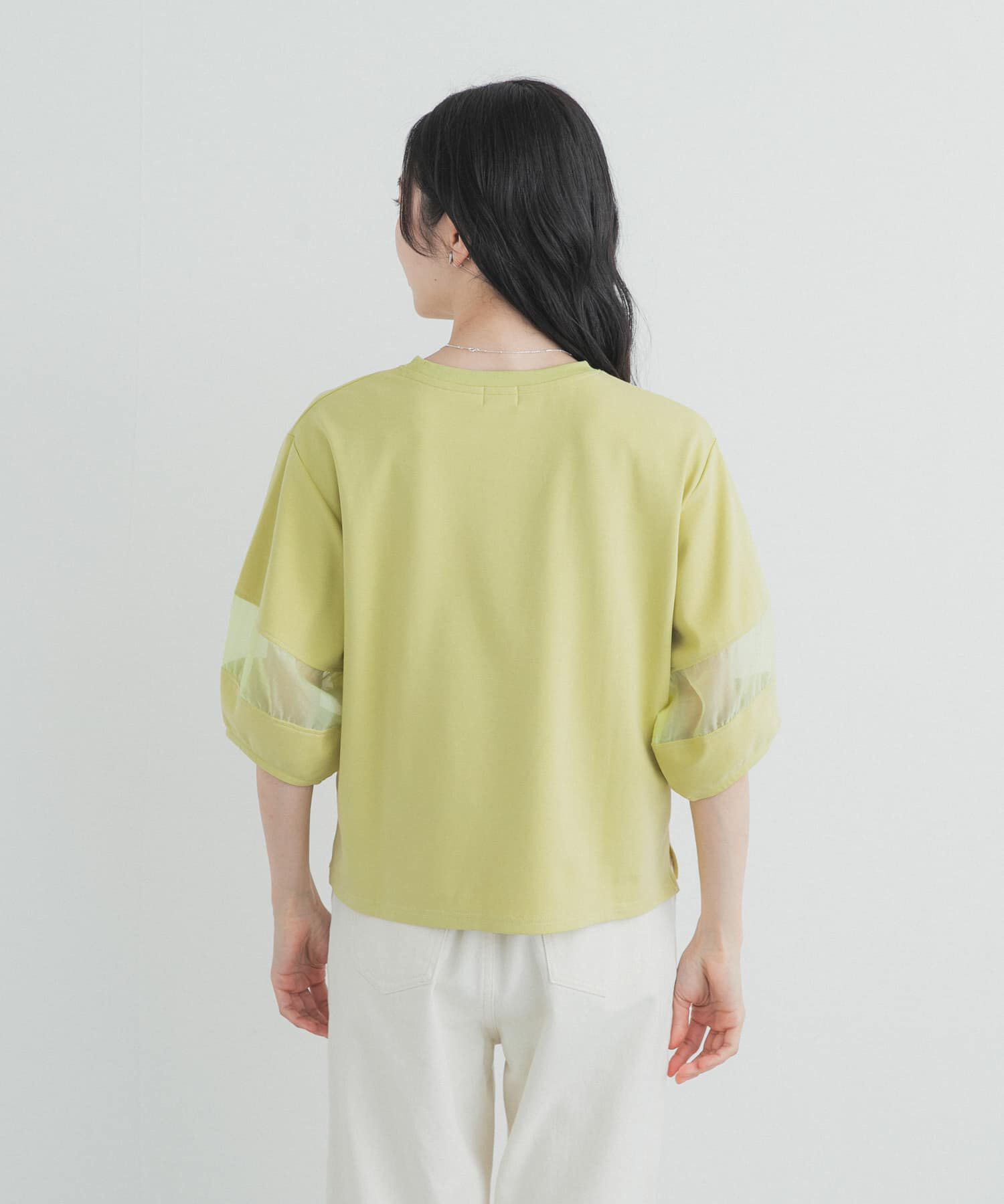 URBAN RESEARCH DOORS「異素材ドッキングスリーブプルオーバー」|Tシャツ・カットソー|