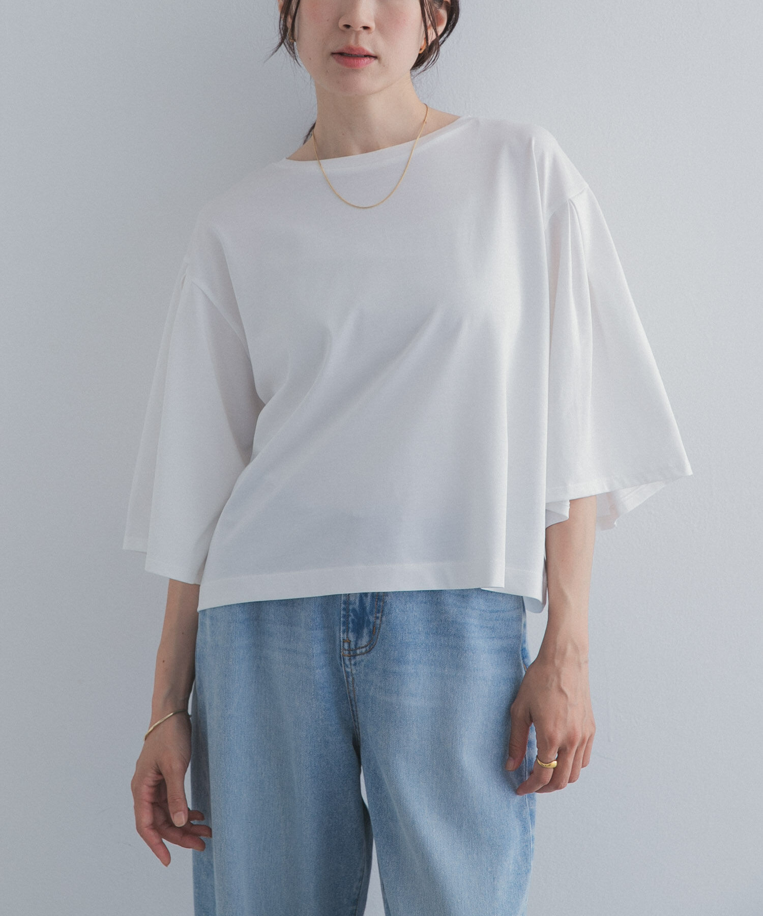 URBAN RESEARCH DOORS「シルケットクロップドプルオーバー」|Tシャツ・カットソー|