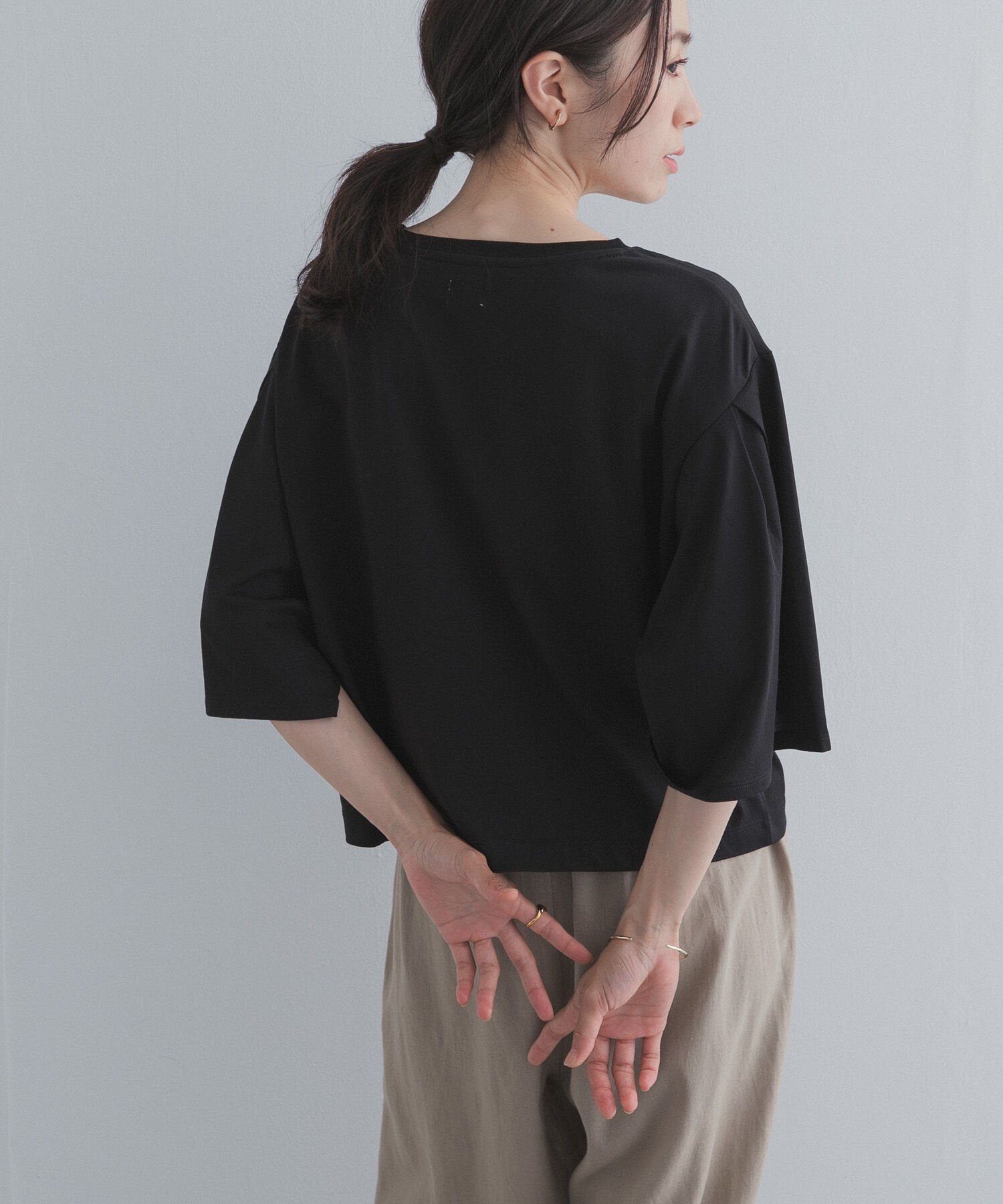 URBAN RESEARCH DOORS「シルケットクロップドプルオーバー」|Tシャツ・カットソー|