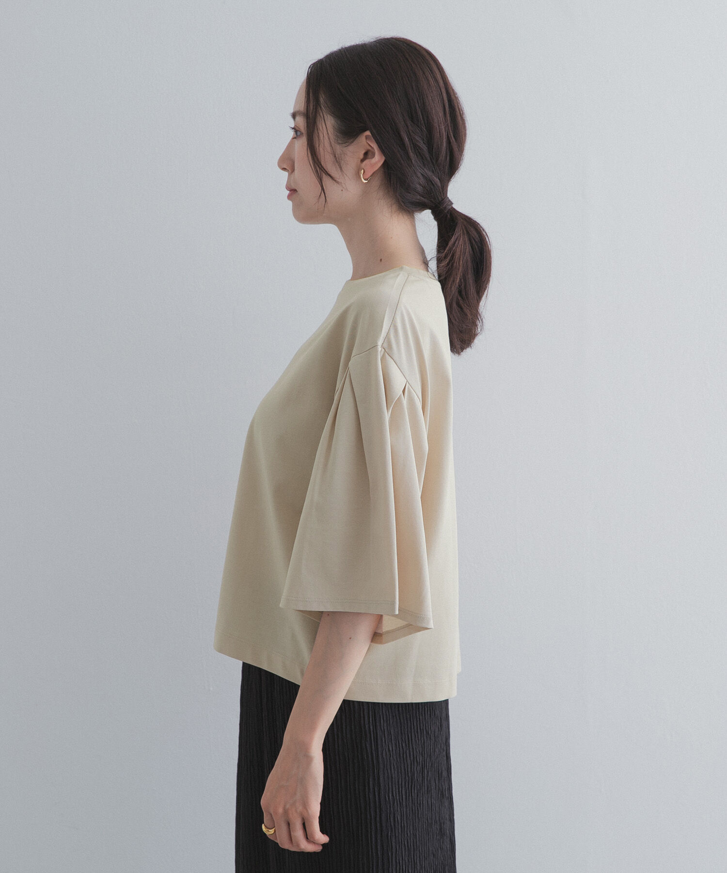 URBAN RESEARCH DOORS「シルケットクロップドプルオーバー」|Tシャツ・カットソー|