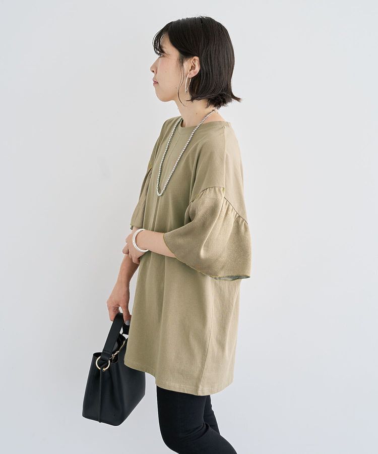 Green Parks「袖サテンドッキングチュニック」|チュニック|