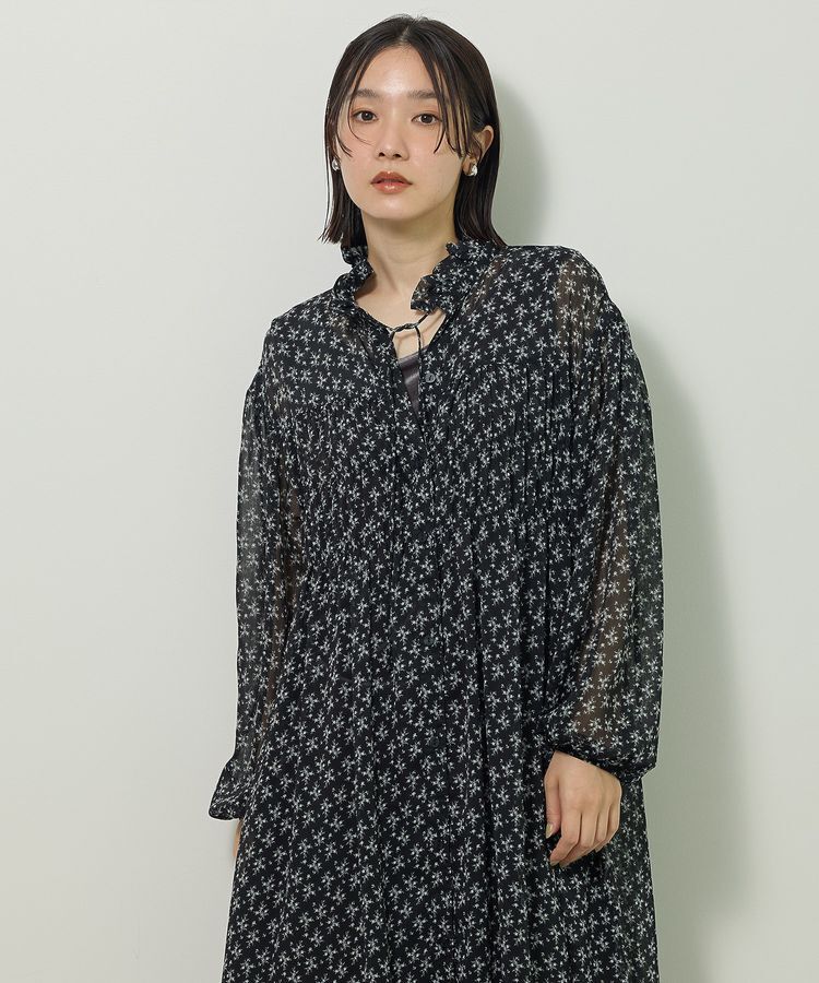 Green Parks「花柄シフォン楊柳ワンピース」|ワンピース|