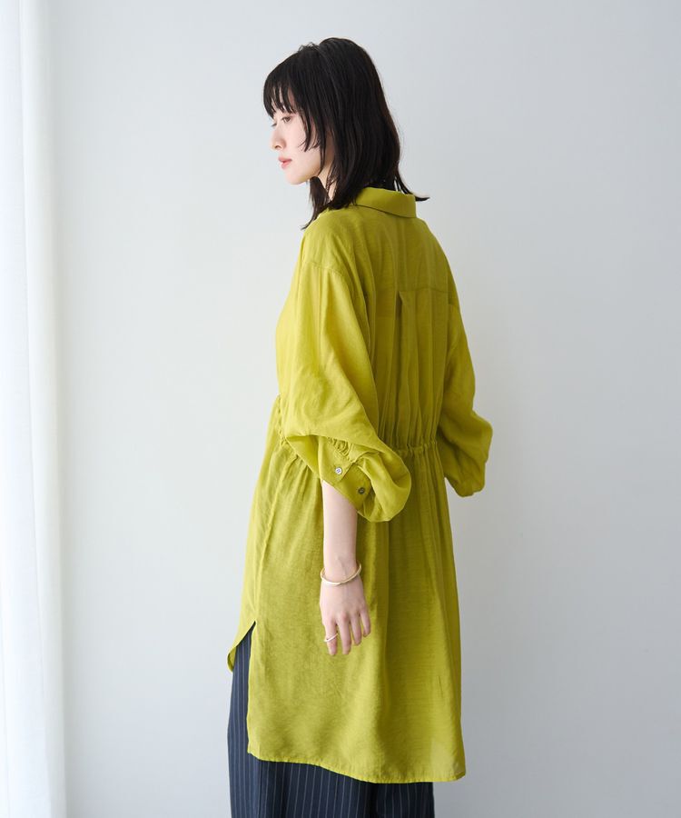 YECCA VECCA「シアー2way袖バルーンチュニック」|シャツ・ブラウス|