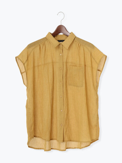 Te chichi「【7色展開】シャンブレーボイルフレンチスリーブシャツ」|シャツ・ブラウス|