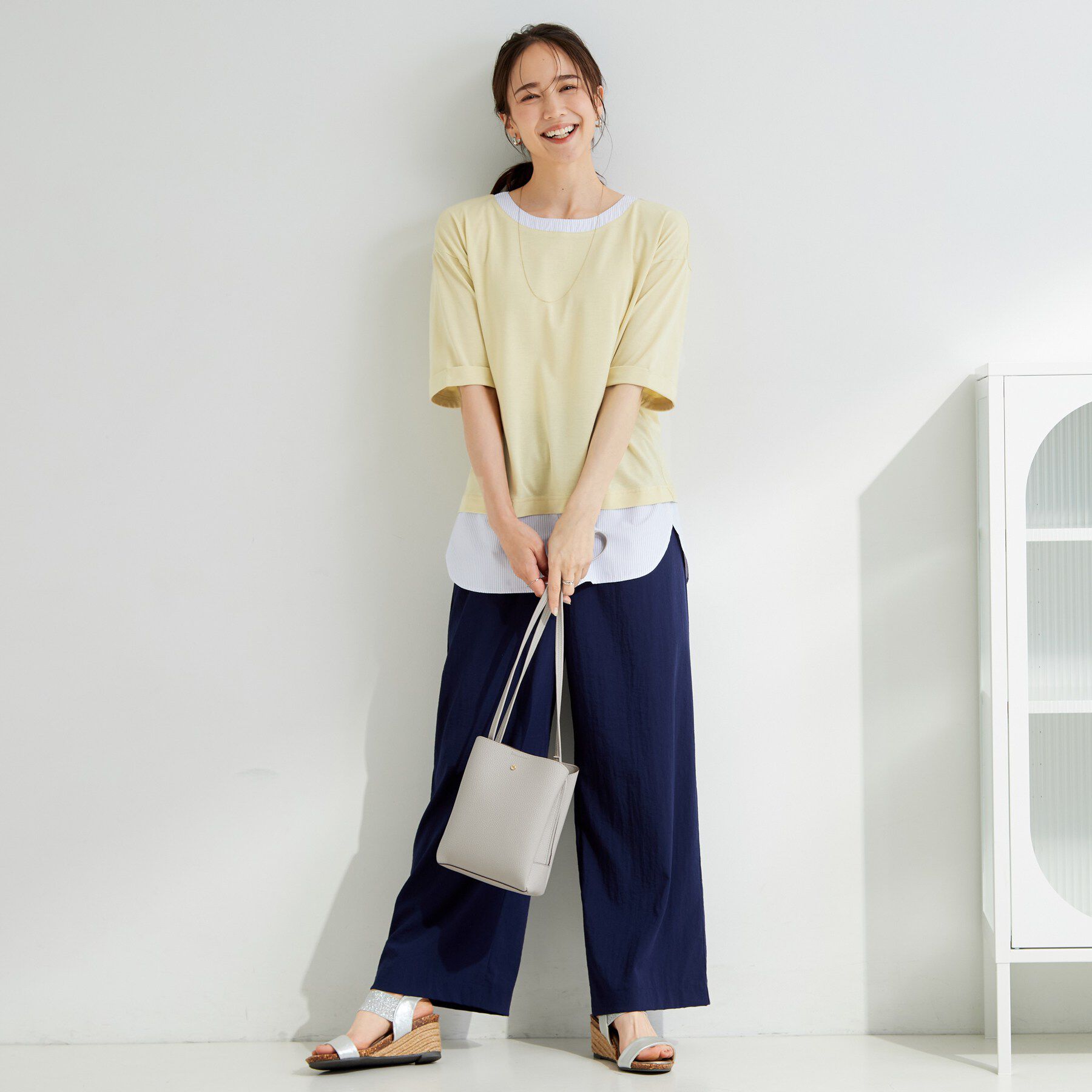 SHOO･LA･RUE「シャツドッキングカットソー」|Tシャツ・カットソー|