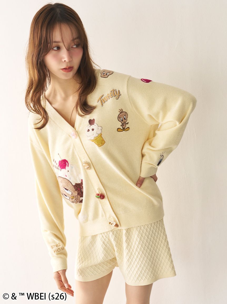 SNIDEL HOME「【Tweety】ワッフルコーンニットショートパンツ」|ルームウェア|