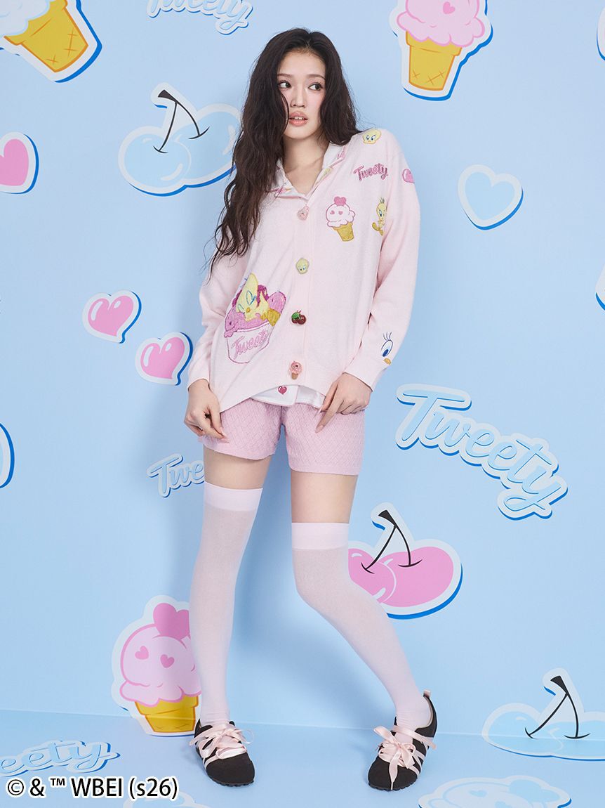 SNIDEL HOME「【Tweety】ワッフルコーンニットショートパンツ」|ルームウェア|