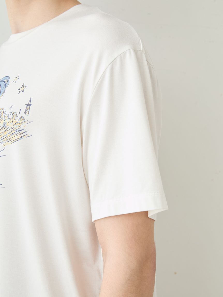 GELATO PIQUE HOMME「【HOMME】【接触冷感】スタービークルワンポイントTシャツ」|ルームウェア|