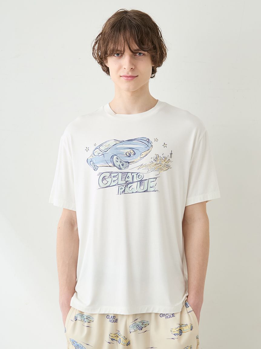 GELATO PIQUE HOMME「【HOMME】【接触冷感】スタービークルワンポイントTシャツ」|ルームウェア|