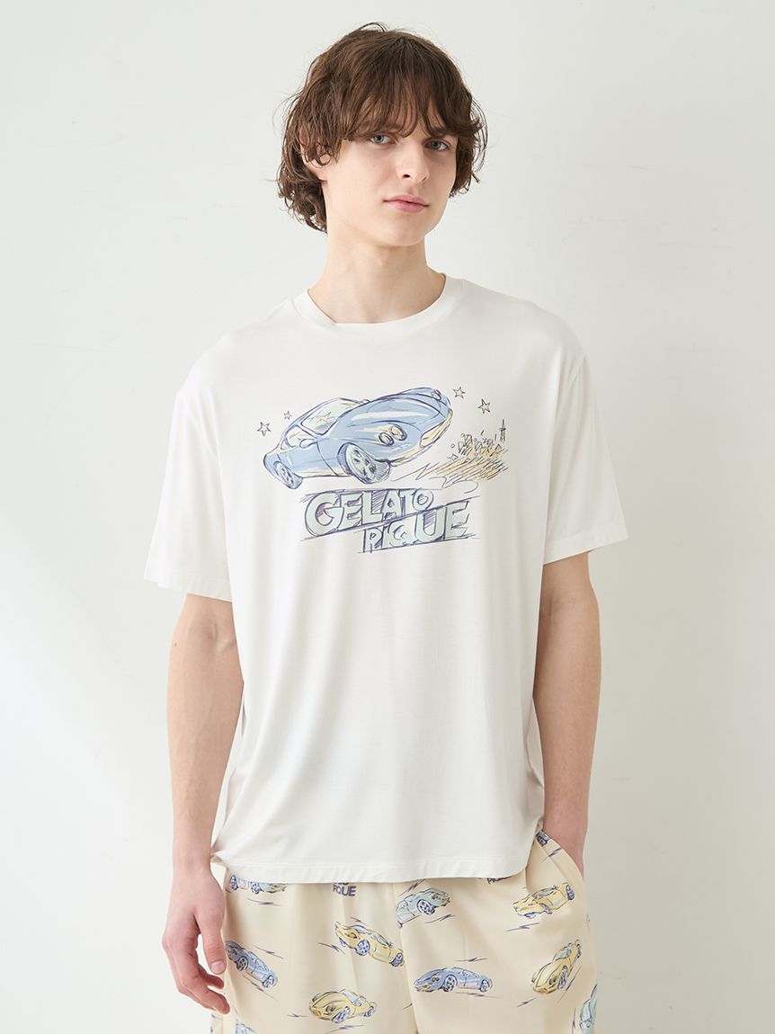 GELATO PIQUE HOMME「【HOMME】【接触冷感】スタービークルワンポイントTシャツ」|ルームウェア|