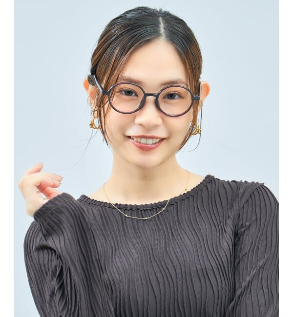  「ラウンド型 メガネ | 丸型 眼鏡 伊達メガネ 度付きメガネ  Zoff｜FASHION  レンズ交換券付」|メガネ|レッド1