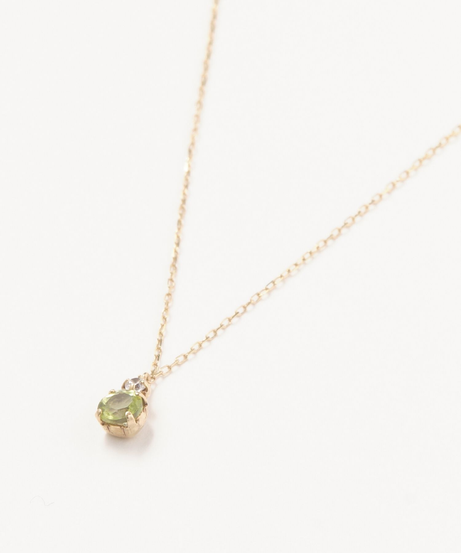 Phoebe「【K10】ジュエルラックネックレス　ペリドット/BOX付き」|ネックレス|