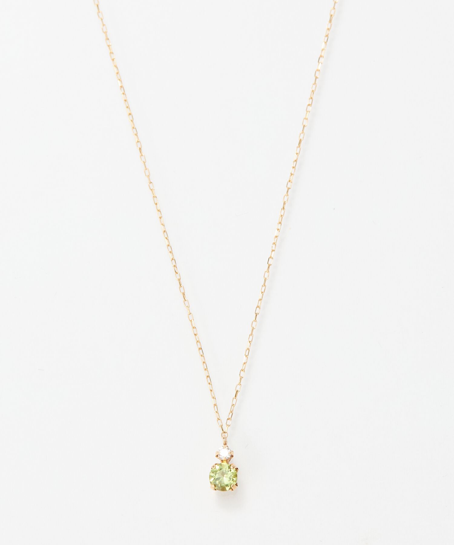 Phoebe「【K10】ジュエルラックネックレス　ペリドット/BOX付き」|ネックレス|