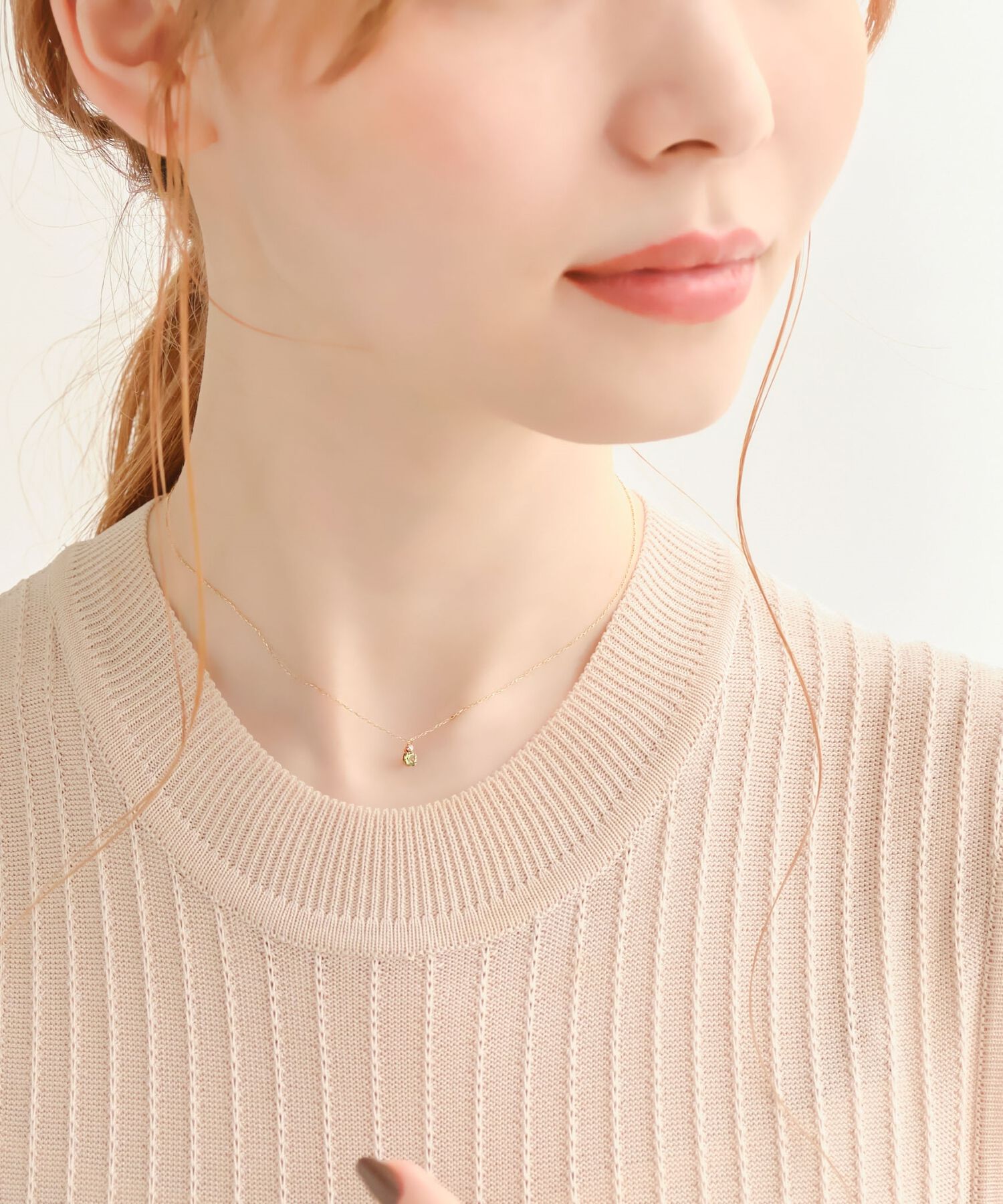 Phoebe「【K10】ジュエルラックネックレス　ペリドット/BOX付き」|ネックレス|
