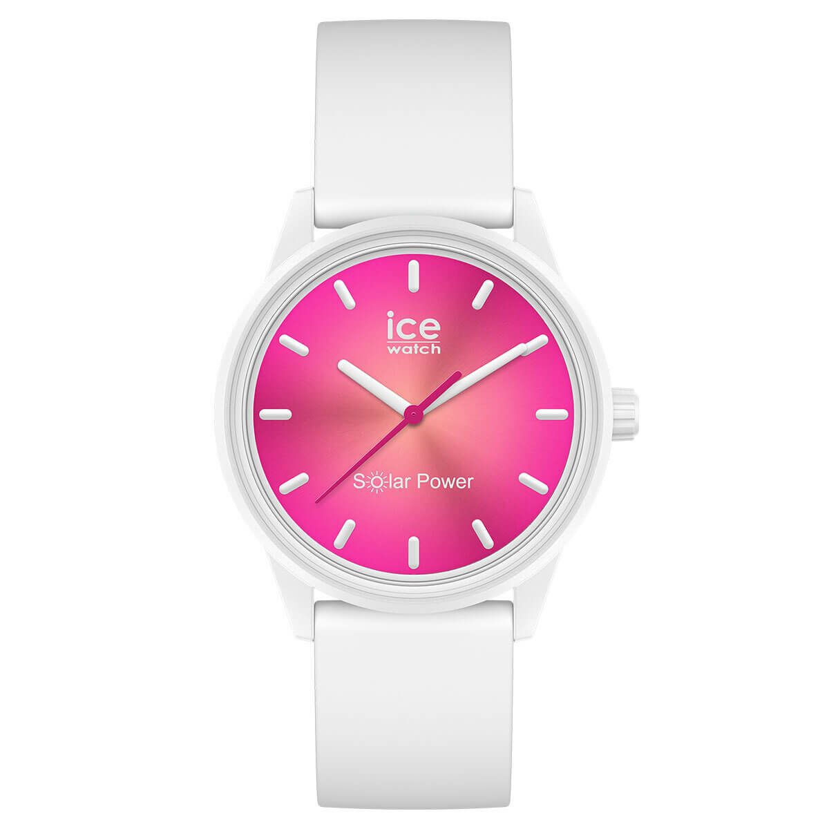 ICE-WATCH「〈ICE-WATCH(ｱｲｽｳｫｯﾁ)〉ICE solar power - コーラルリーフ - スモール」|腕時計|PINK