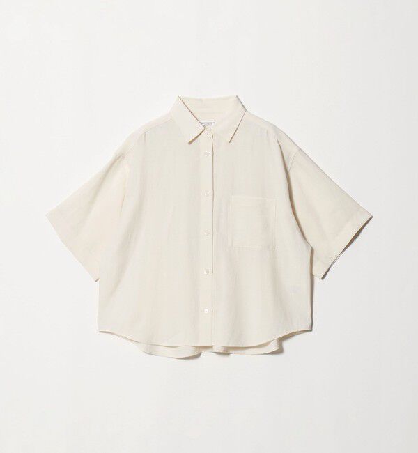 BEAUTY&YOUTH UNITED ARROWS「シアー バックタック ショートスリーブ シャツ 接触冷感」|シャツ・ブラウス|OFF WHITE