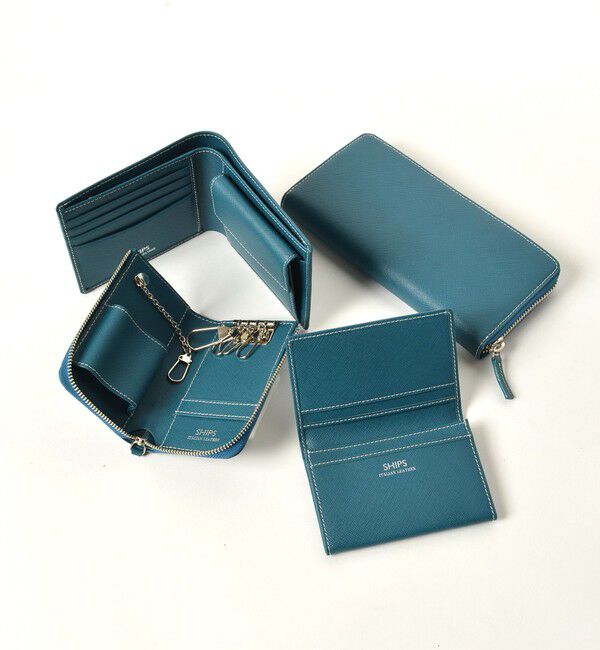 SHIPS「SHIPS:【SAFFIANO LEATHER】 イタリアンレザー 2つ折 財布」|財布|