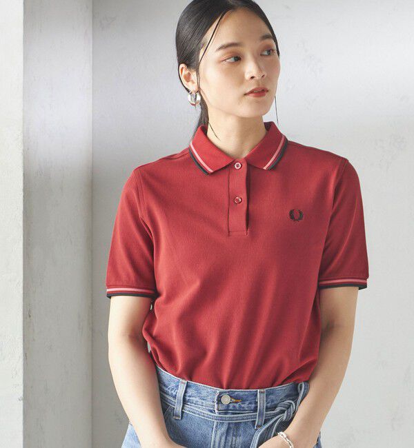 SHIPS for women「FRED PERRY:G3600 TWIN TIPPED SHIRTS 18/32/35/68/72」|ポロシャツ|レッド
