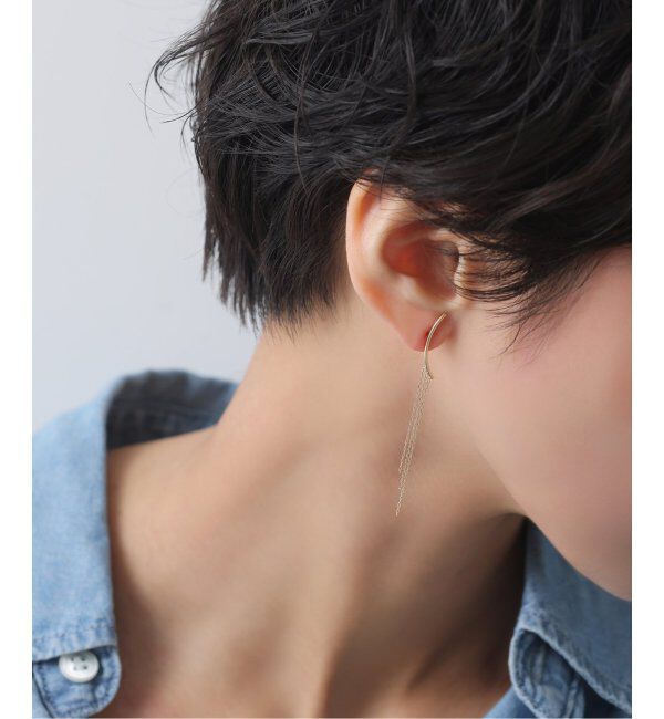 Lilas by Spick&Span「3チェーンピアス K10（両耳）」|ピアス|ゴールド